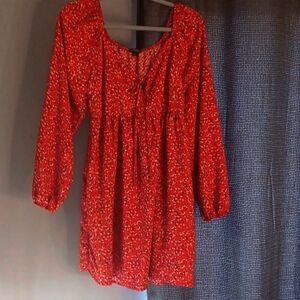 Stylish Women's Tops - Red Floral Dress Or Top 🌺